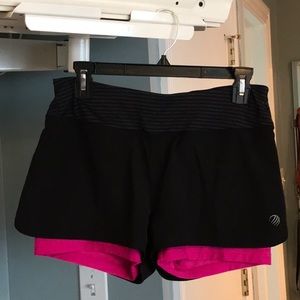 Black and Pink Athletic Shorts—CUTE